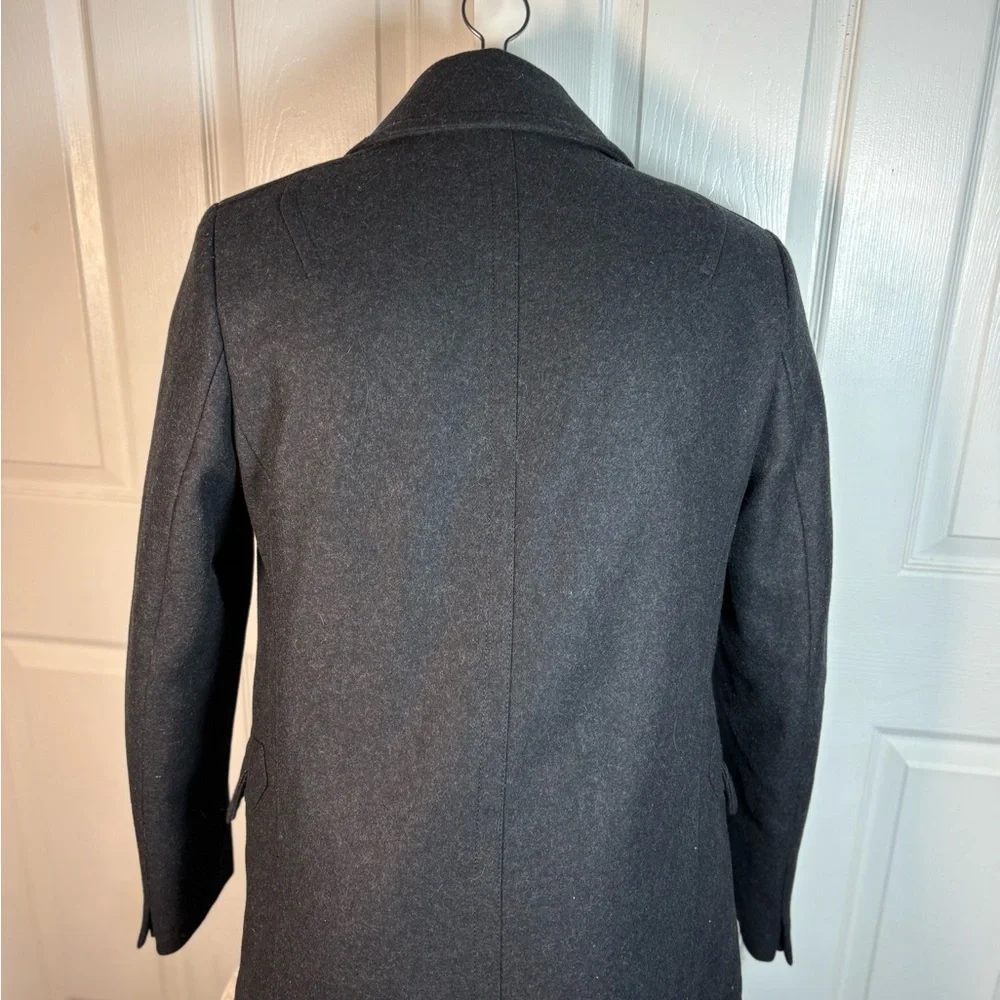 All Saints Men’s Dark Gray Pea Coat